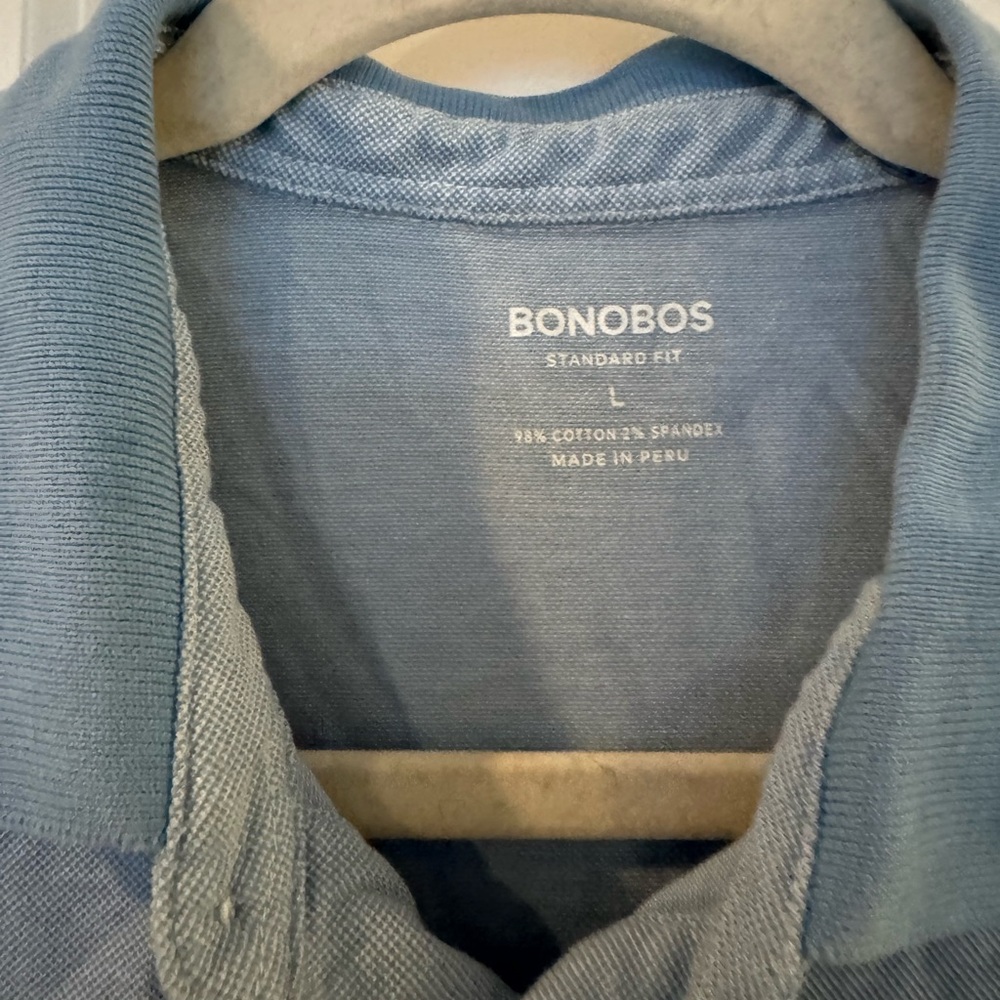Bonobos Sky Blue Pique Polo‎ Shirt for Men - Picture 3 of 5